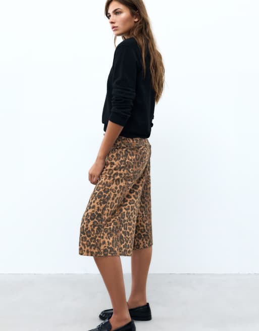 Pull&Bear jorts met luipaardprint, 2 van 7