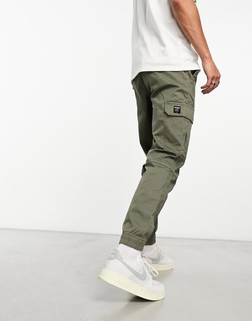 Pull&Bear – Kakifärgade mjukisbyxor 