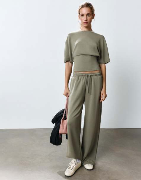 Pull&Bear – Kakifärgat set i modal - view 1