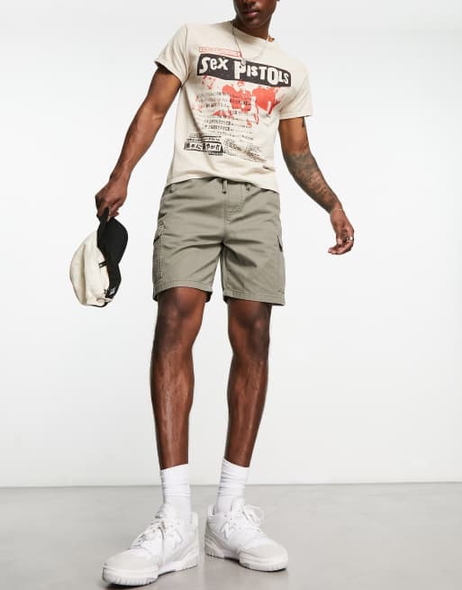 Pull&Bear - Kakifarvede cargoshorts