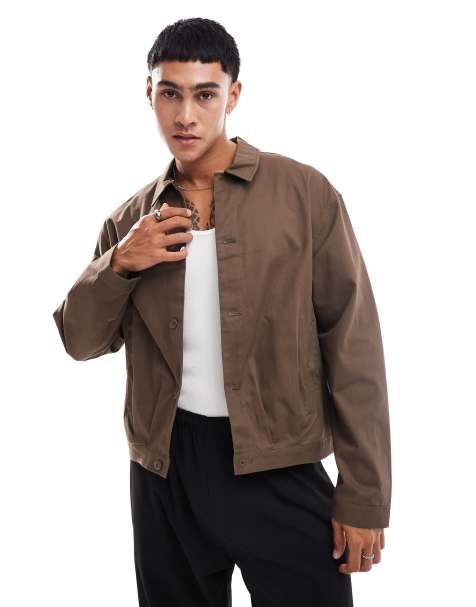 Pull&Bear - Kakigrøn og langærmet skjorte med firkantet pasform - view 1