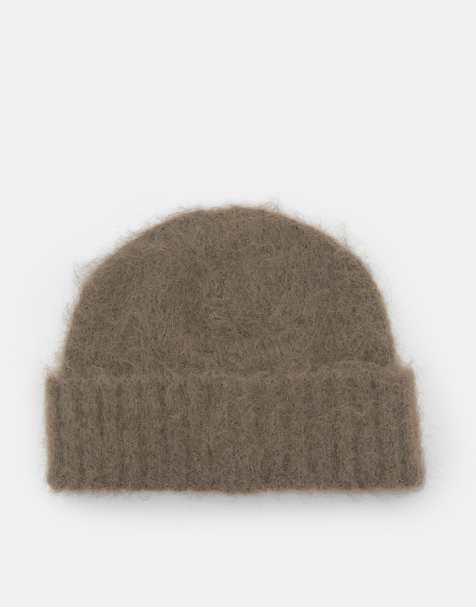 Pull&Bear - Kamelbrun strikket kort hue - view 1