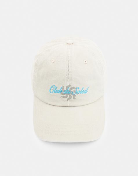 Pull&Bear – Kappe in Sandbeige mit „Club du Soleil“-Stickerei - view 1