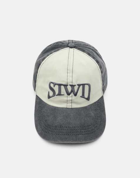 Pull&Bear – Kappe in verblasstem Schwarz mit „STWD“-Logo - view 1