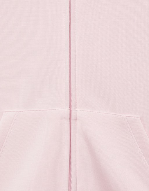 Pull&Bear Kapuzen-Sweatshirt mit Reißverschluss in Rosapink, 6 von 7