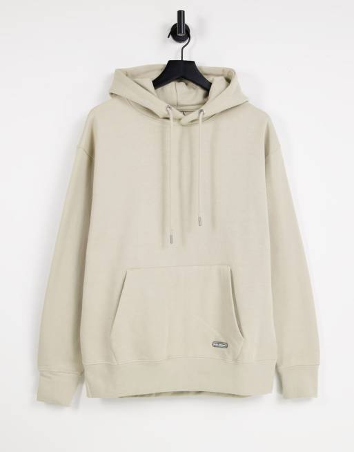 Pull&Bear – Kapuzenpullover in Beige