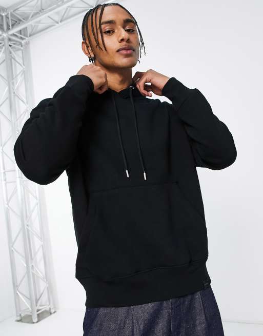Pull&Bear Kapuzenpullover in Schwarz