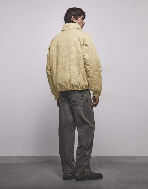 Pull&Bear karierte Steppjacke in Beige, 2 von 7