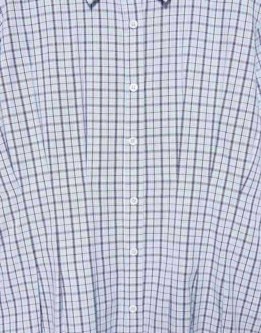 Pull&Bear kariertes tailliertes Hemd in Grau/Blau, 6 von 7