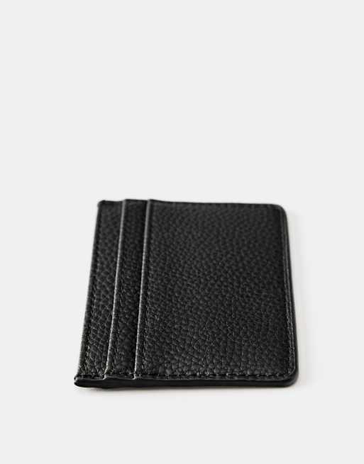 Pull&Bear Kartenetui mit Struktur in Schwarz, 2 von 4