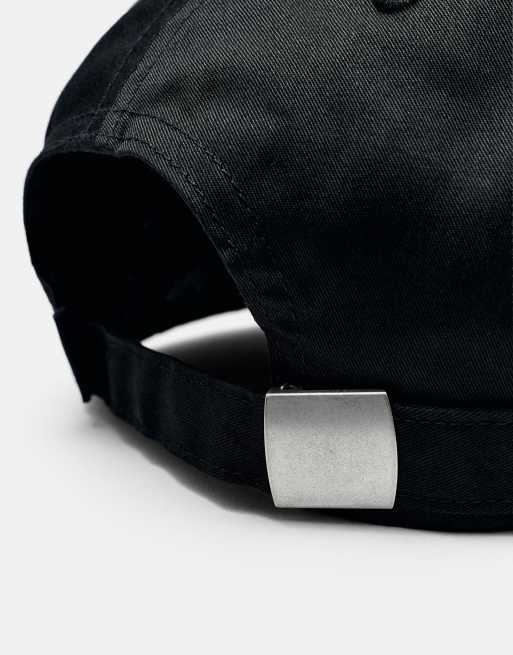 Pull&Bear kasket med lokal brodering og stwd i sort, 3 af 6