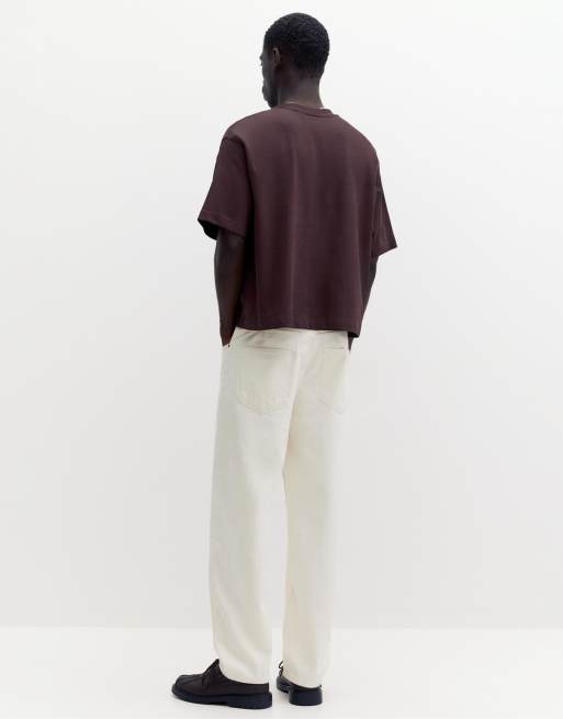 Pull&Bear – Kastiges, kurzärmliges Oversize-T-Shirt in Aschgrau, 4 von 4