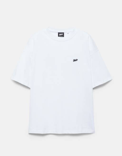 Pull&Bear – Kastiges Oversize-T-Shirt in Weiß mit „STWD“-Logo, 6 von 7