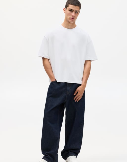 Pull&Bear – Kastiges Oversize-T-Shirt in Weiß, 2 von 4