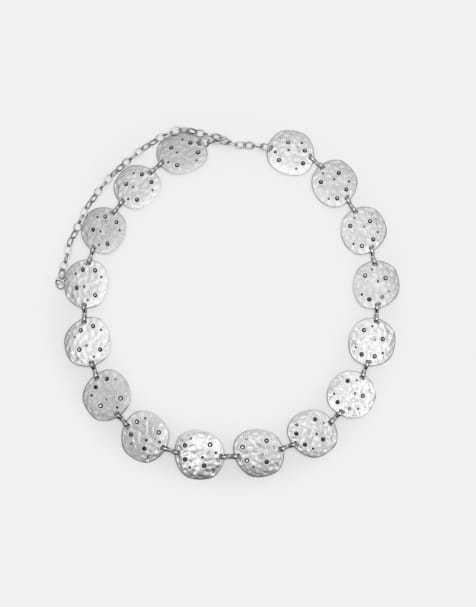 Pull&Bear – Kettengürtel mit runden Gliedern in schimmernder Silberoptik - view 1