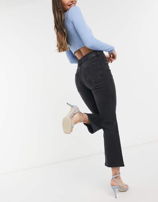 Pull&Bear - Kickflare-jeans i sort