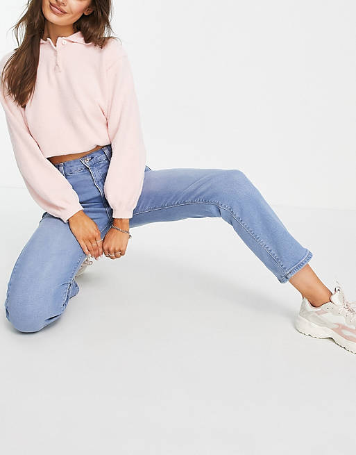 Pull&Bear kickflare jeans in blue