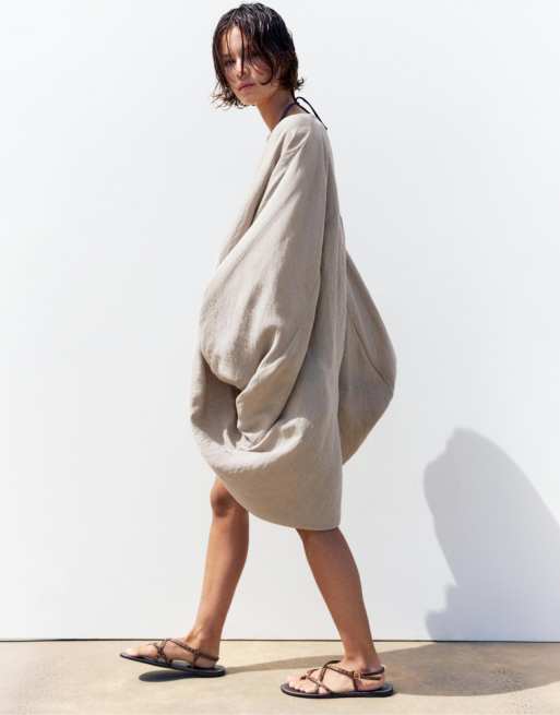 Pull&Bear – Kimono-Tunika in Perlgrau, 3 von 4