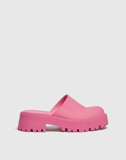 Pull&Bear - Klompmuiltjes met dikke zool in roze