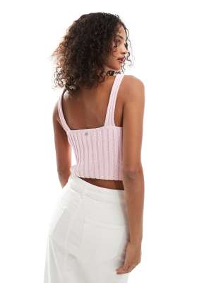 Pull & Bear Knit Crochet Crop Top