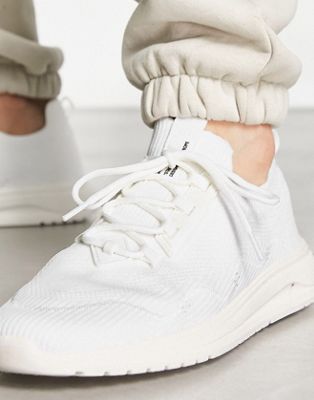 Pull&Bear knit racer trainer in white exclusive at ASOS - ASOS Price Checker