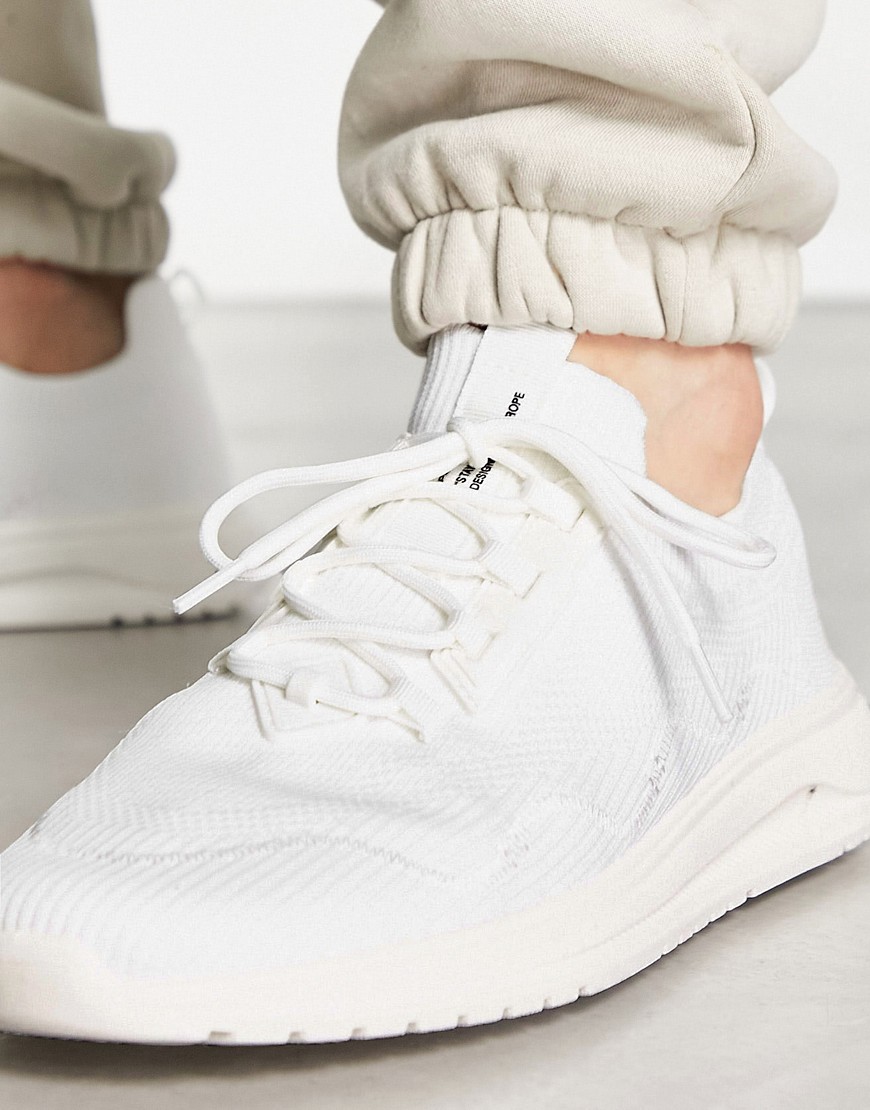 Pull & Bear Chunky Sneakers In Beige Exclusive At Asos-neutral In White