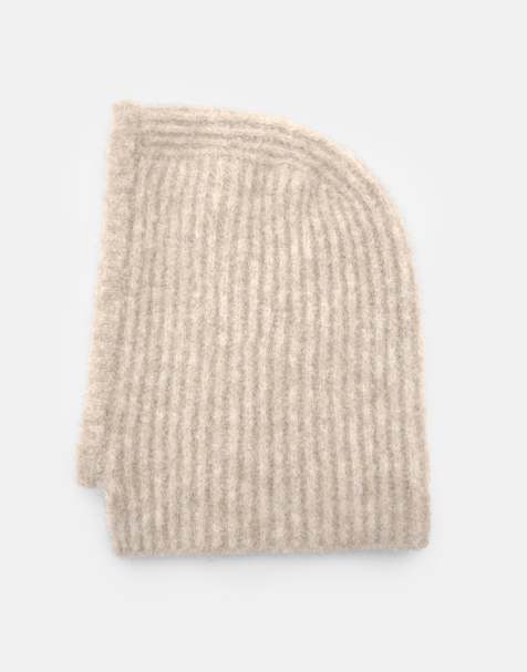Pull&Bear Knitted balaclava in sand - view 1