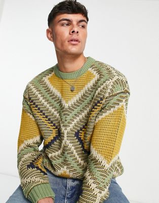 Pull&Bear knitted jumper in green