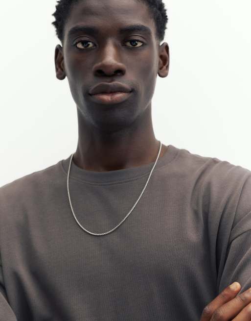 Pull&Bear kraftig t-shirt i avslappnad passform i grått, 3 av 7