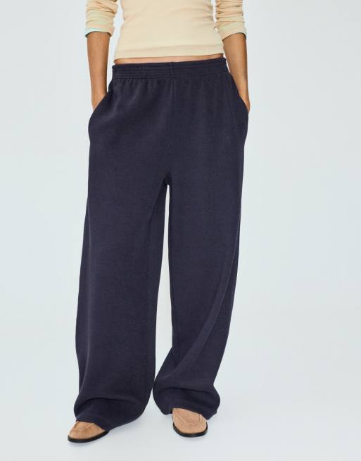 Pull&Bear kraftiga joggerbyxor i marinblått, 2 av 7