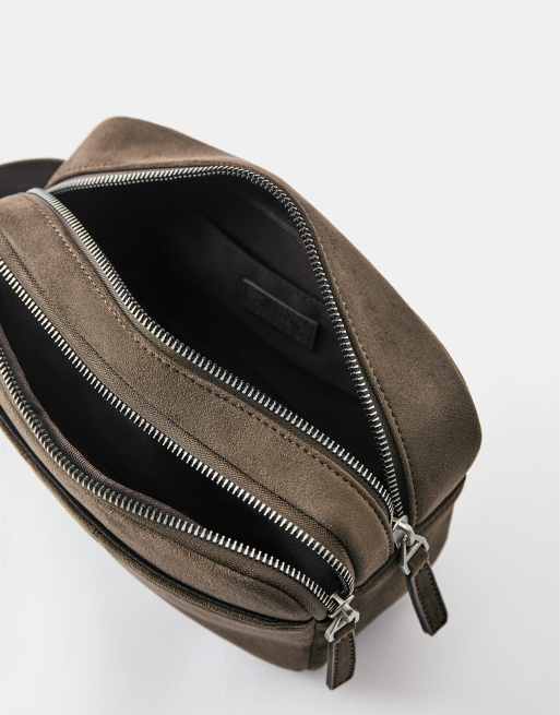 Pull&Bear Kulturbeutel mit mehreren Taschen in Taupe, 4 von 4