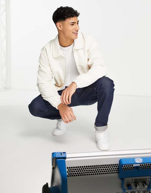 Pull&Bear – Kurtka typu harrington w kolorze ecru
