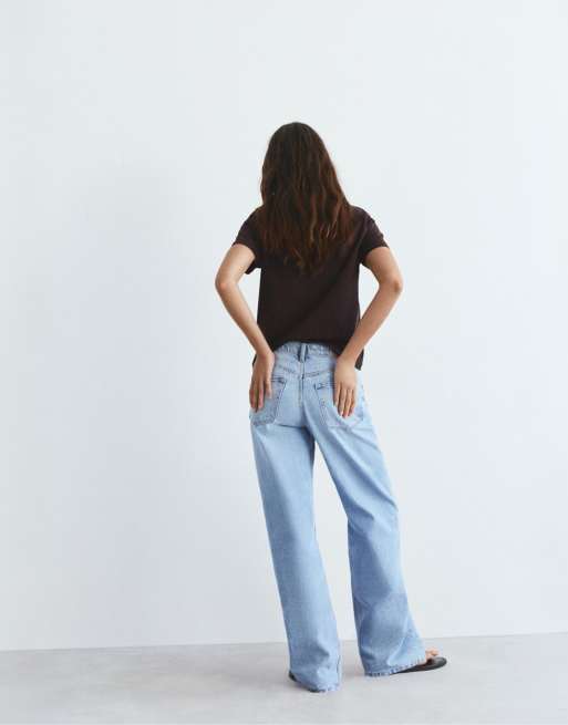 Pull&Bear – Kurzärmliges Basic-T-Shirt in Braun, 2 von 7