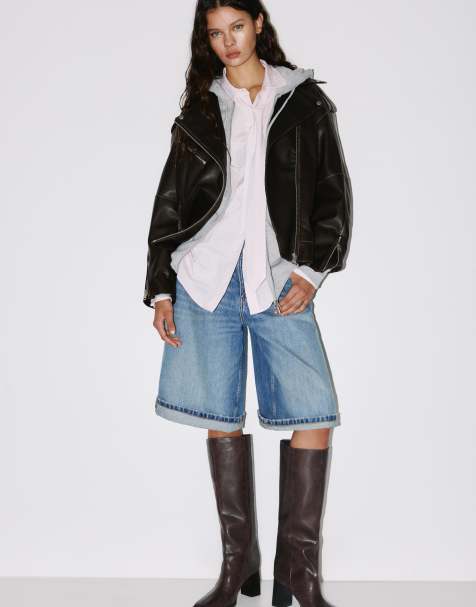Pull&Bear - Laarzen met hak in bruin - view 1