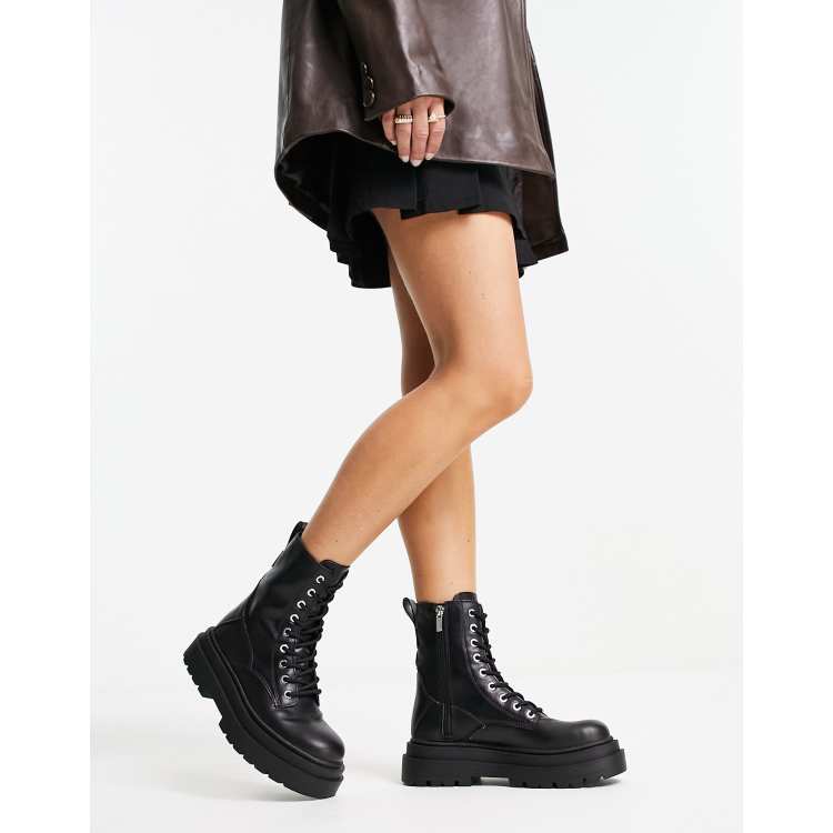 Pull and bear 2025 black ankle boots