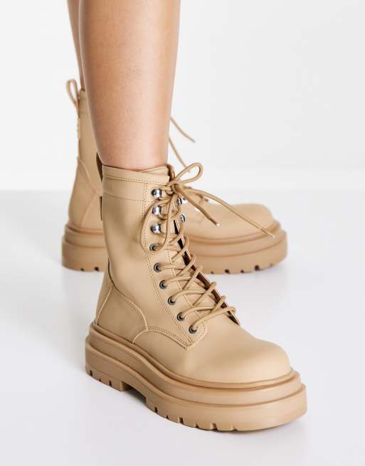 Pull and bear chunky on sale boots