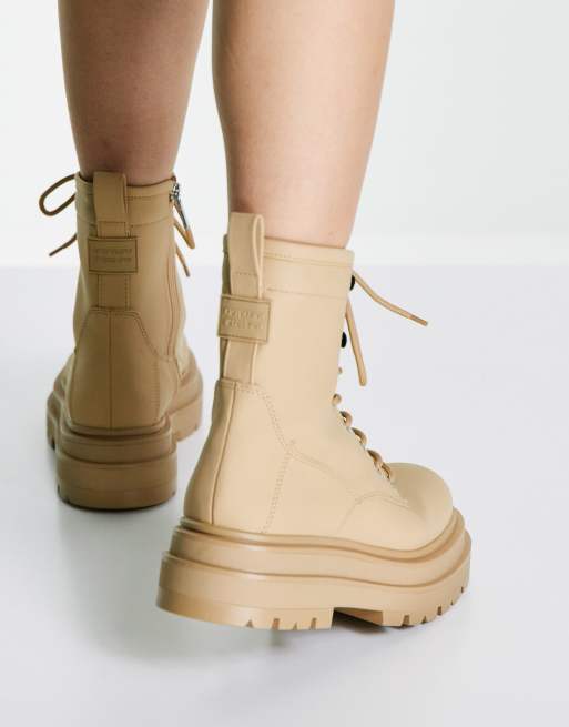 Pull and bear on sale lace up boots