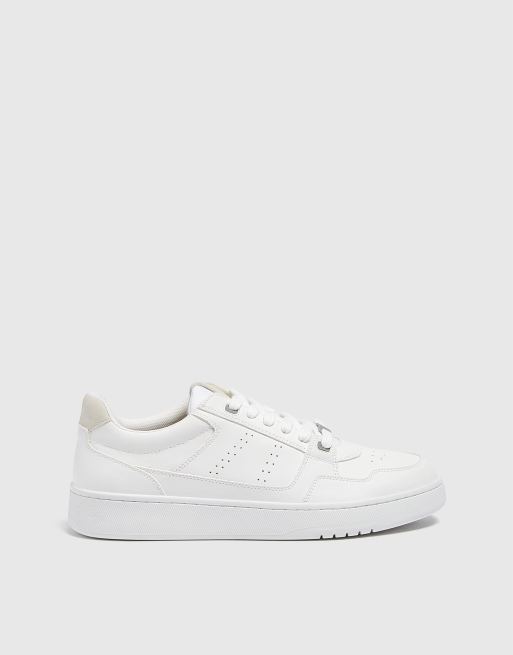 Pull&Bear lace-up chunky sneakers in white | ASOS