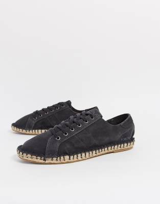 navy lace up espadrilles