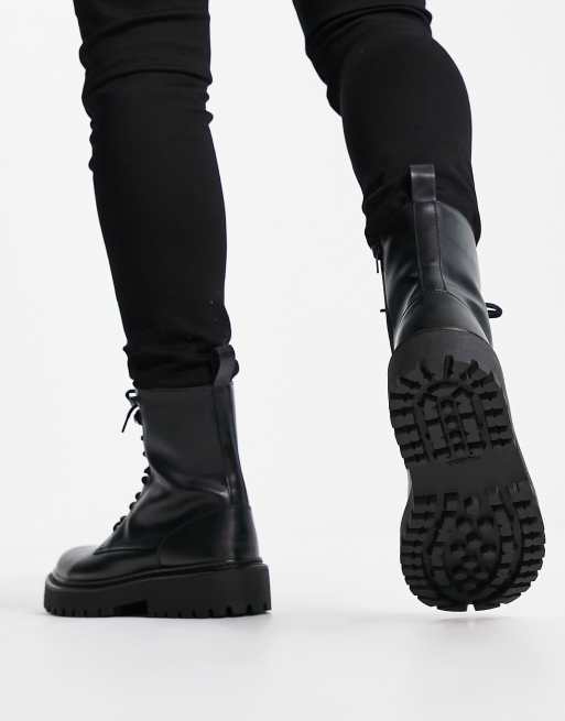 Pull and bear on sale lace up boots