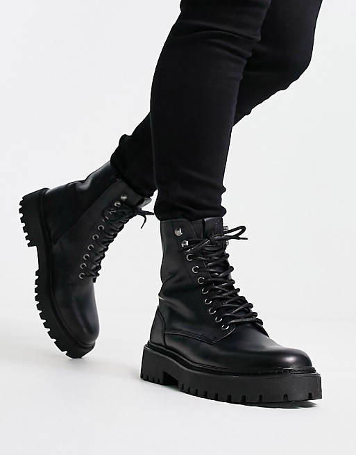 Unevenness Blaze grade Pull&Bear lace up military boots in black | ASOS