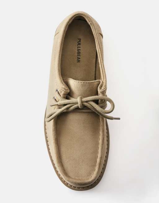 Pull&Bear Lace-up shoes in ecru, 4 of 4