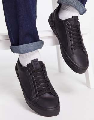 Pull Bear Lace Up Sneakers In Black ModeSens