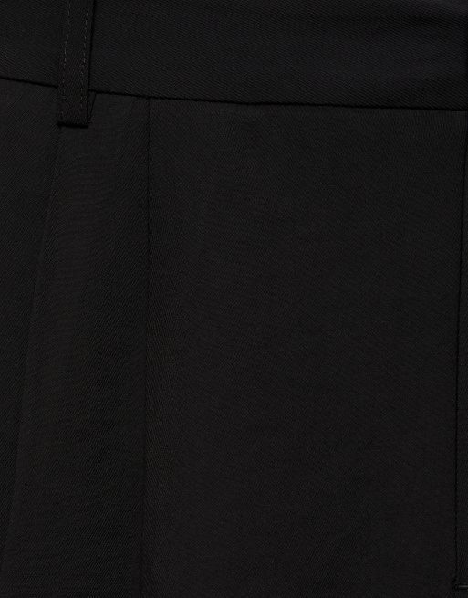 Pull&Bear långa bermudashorts med insnitt i svart, 6 av 7