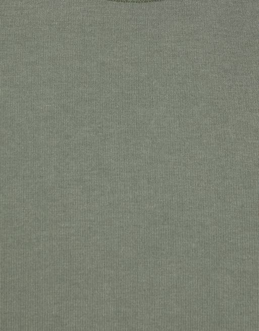 Pull&Bear Langarm-T-Shirt in Khaki, 6 von 7