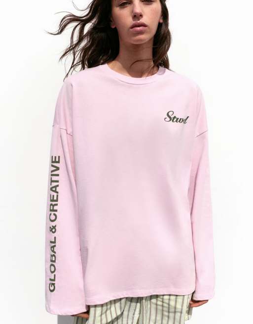 Pull&Bear långärmad stwd t-shirt i flerfärgad, 2 av 7
