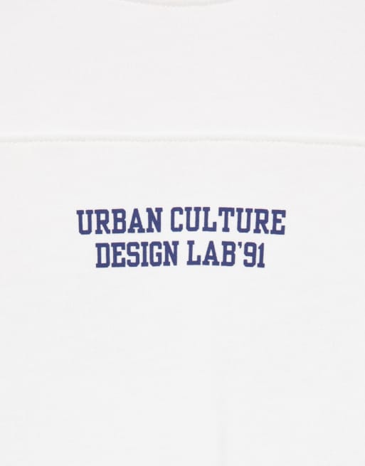 Pull&Bear långärmad t-shirt med grafik och nummer i isblå, 5 av 6