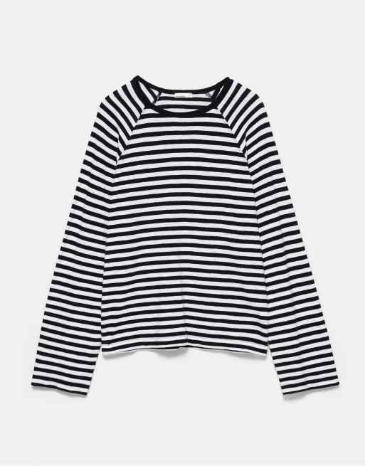 Pull&Bear Langärmliges Raglan-T-Shirt mit Streifen, 6 von 7