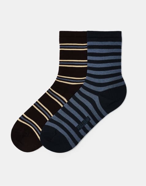 Pull&Bear – Lange Socken mit feinen Streifen in verschiedenen Farben - view 1