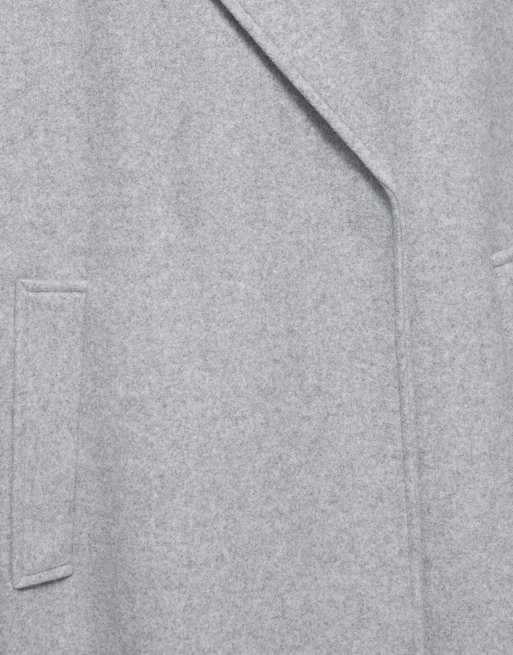 Pull&Bear langer Mantel mit Gürtel in Mittelgrau, 6 von 7